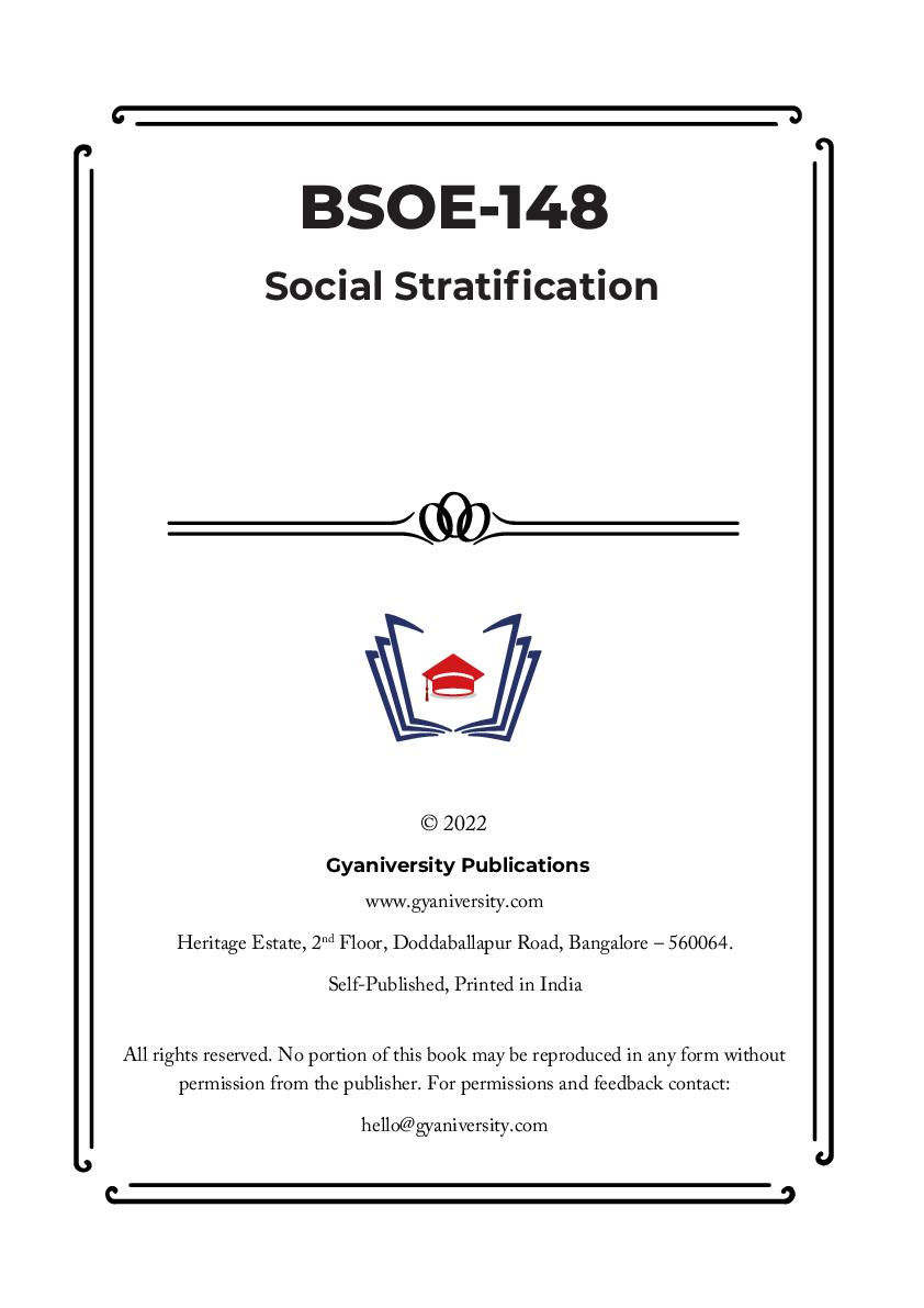 Thumbnail: BSOE-148: Social Stratification (IGNOU Guide Book)