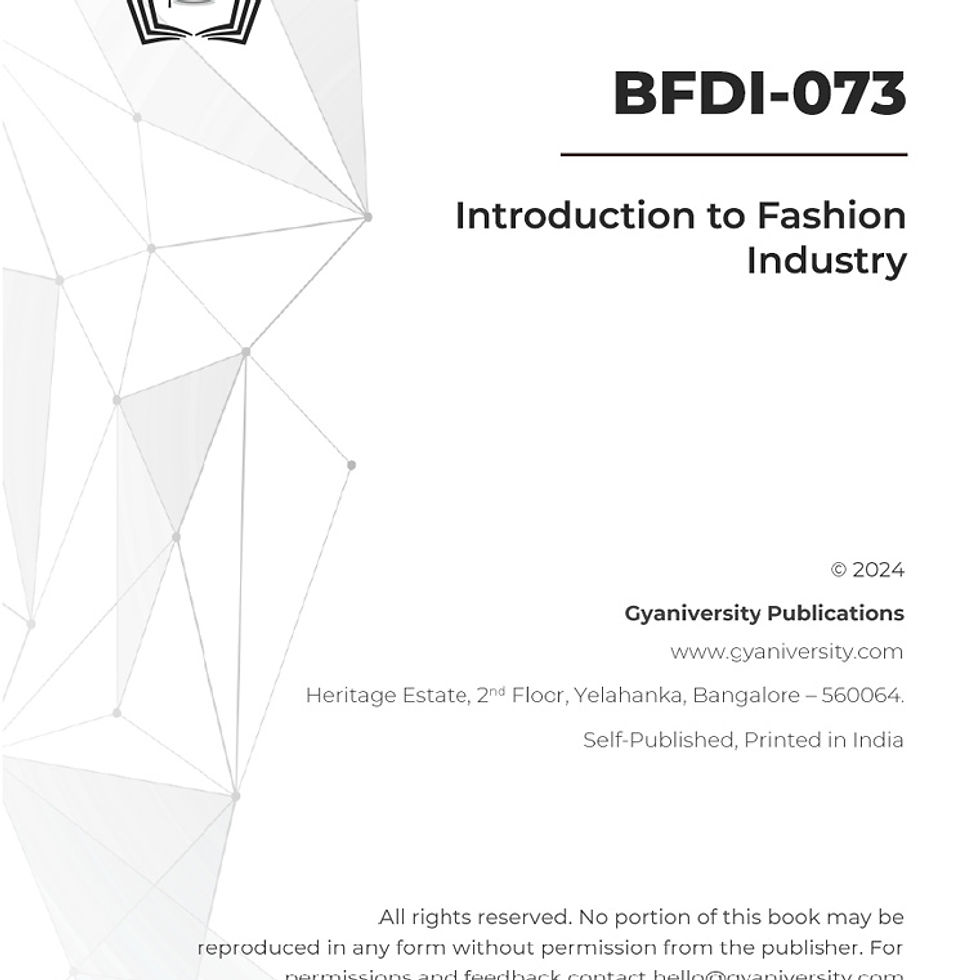 Thumbnail: BFDI-073: Introduction to Fashion Industry (IGNOU Guide Book)