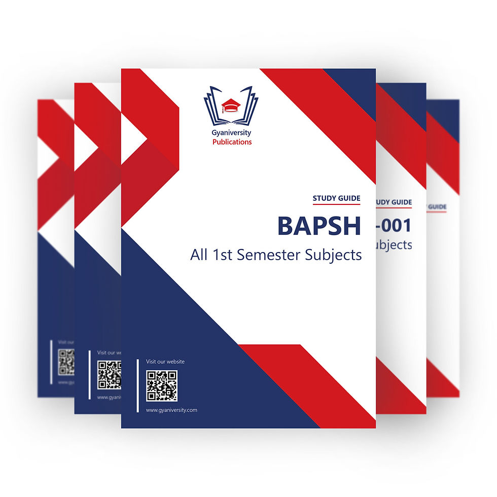 BA in Political Science (BAPSH) 1st Semester IGNOU Guide Books
