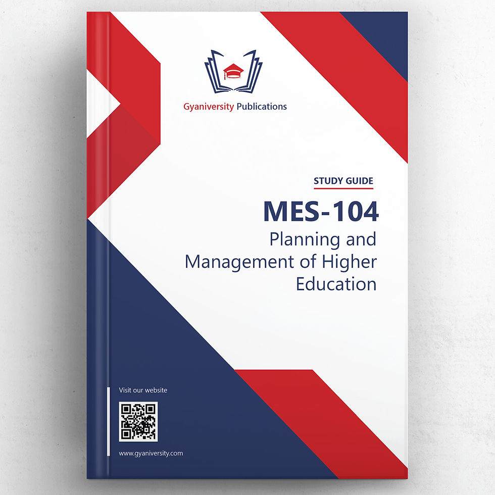 Thumbnail: MES-104: Planning and Management of Higher Education (IGNOU Guide Book)