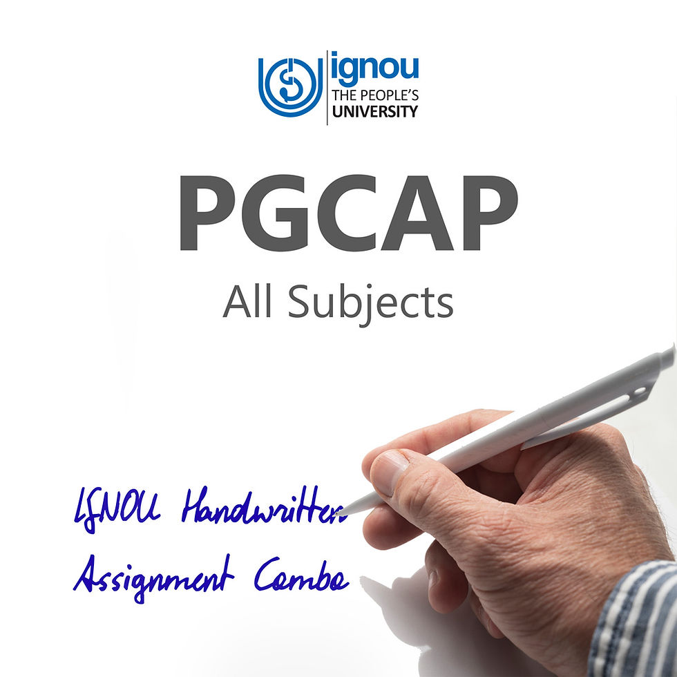 PGCAP IGNOU Handwritten Assignment Combo (2024-25)