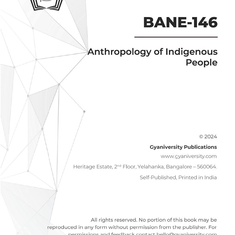 Thumbnail: BANE-146: Anthropology of Indigenous People (IGNOU Guide Book)