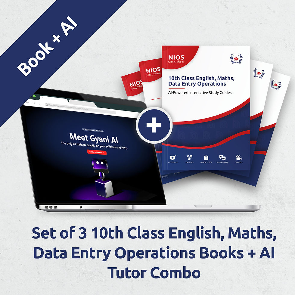 Thumbnail: NIOS Simplified : 10th Class English, Maths, Data Entry Operations Study Guides