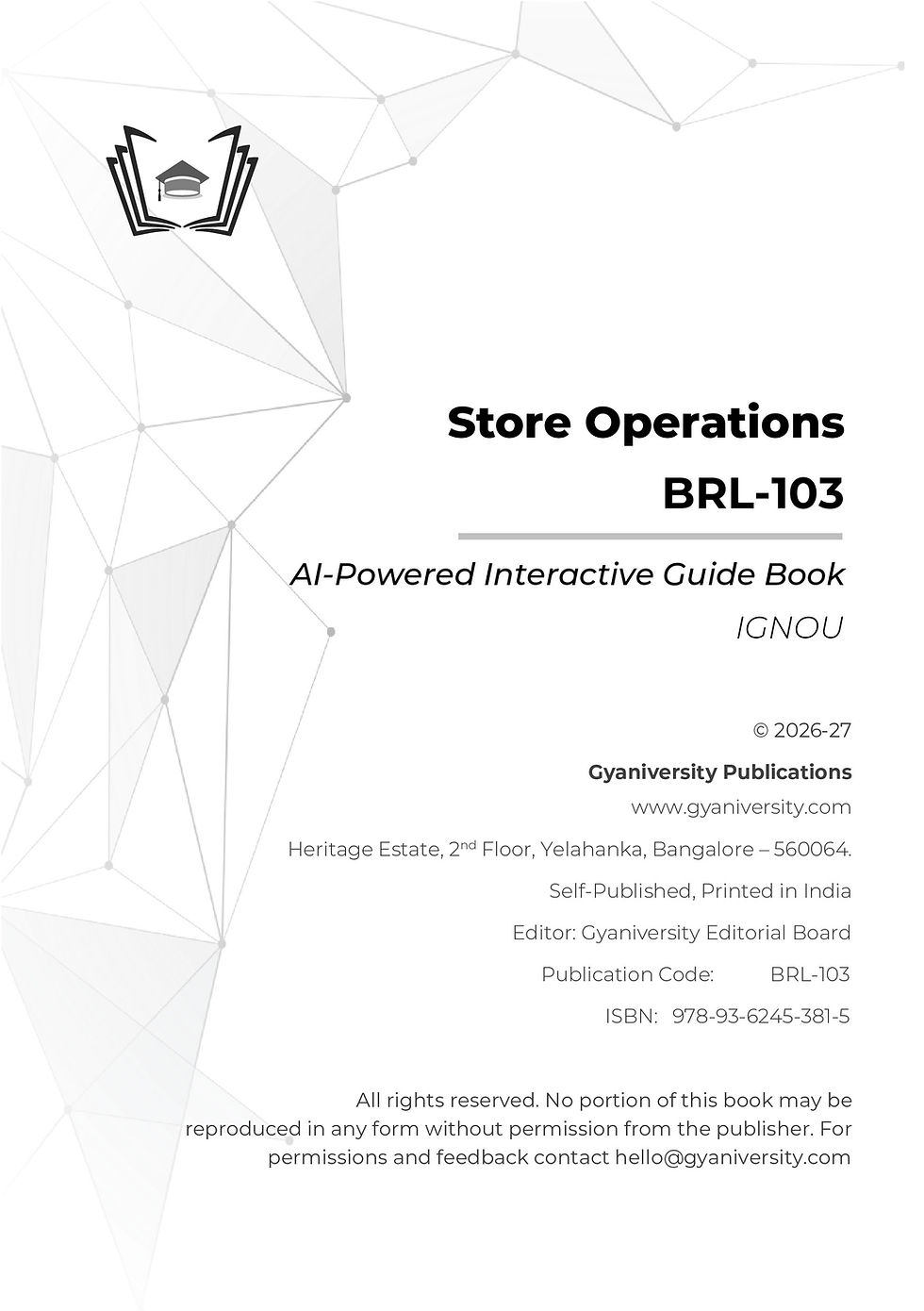 Thumbnail: IGNOU Insight: Store Operations | BRL-103 | AI-Powered Interactive Study Guide