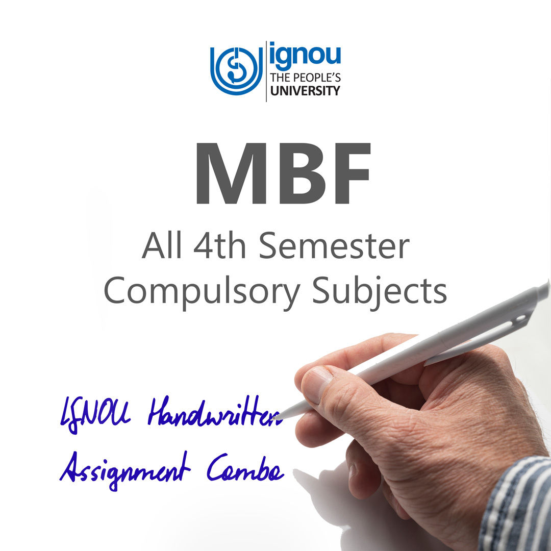 MBF 4th Semester Compulsory IGNOU Handwritten Assignment Combo (2025-26)