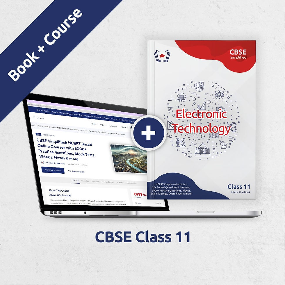 Thumbnail: CBSE Simplified: Electronic Technology (Class 11 Interactive Guide Book)