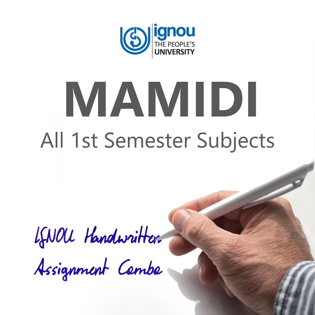 MAMIDI 1st Semester IGNOU Handwritten Assignment Combo (2025-26)
