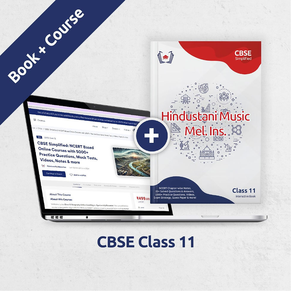 Thumbnail: CBSE Simplified: Hindustani Music Mel. Ins. (Class 11 Interactive Guide Book)