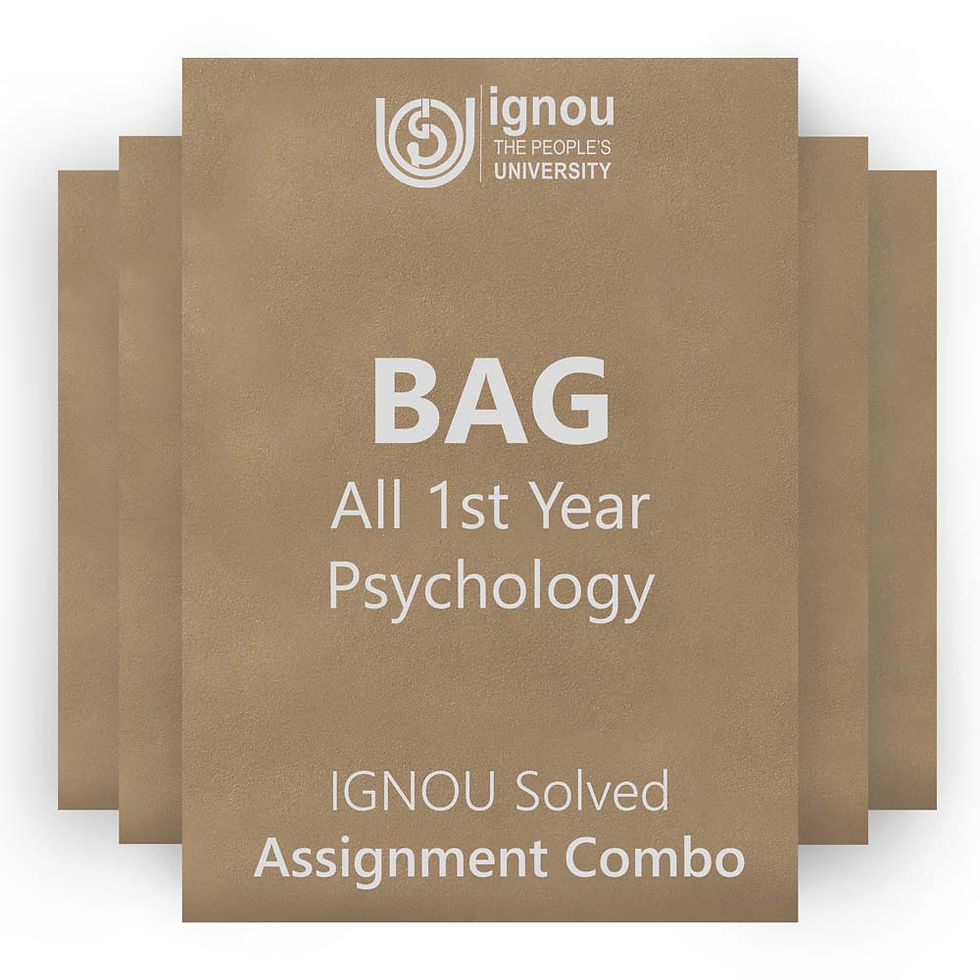 BAG 1st Year Psychology Solved Assignment Combo (2022-23)