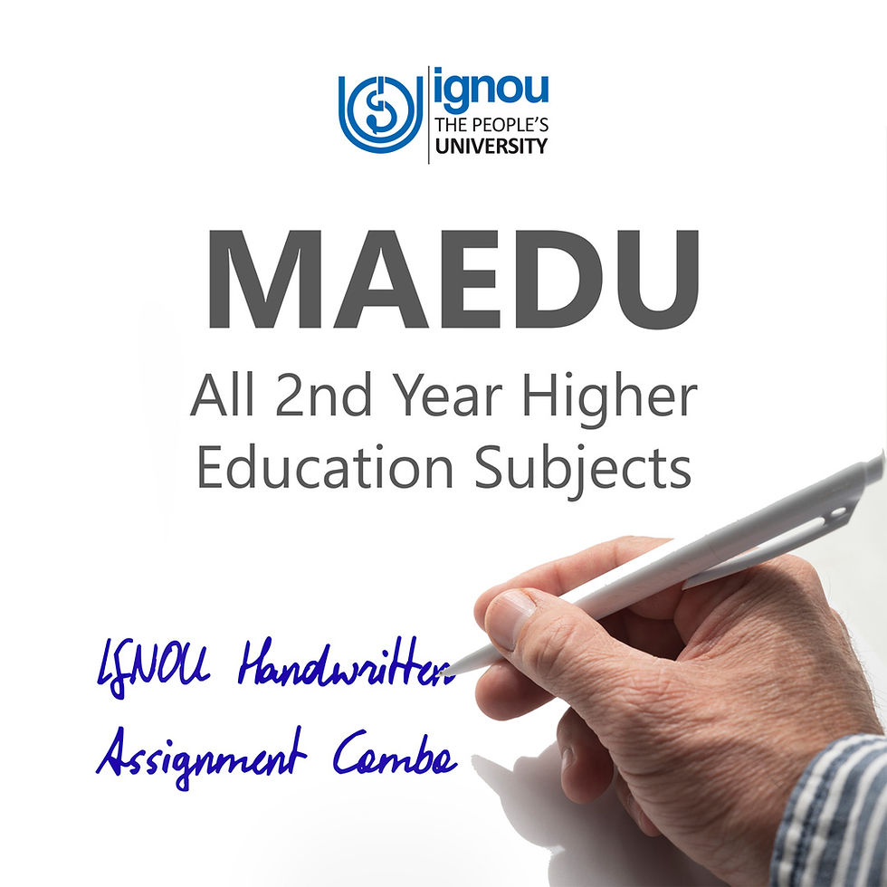 MAEDU 2nd Year Higher Education IGNOU Handwritten Assignment Combo (2024-25)