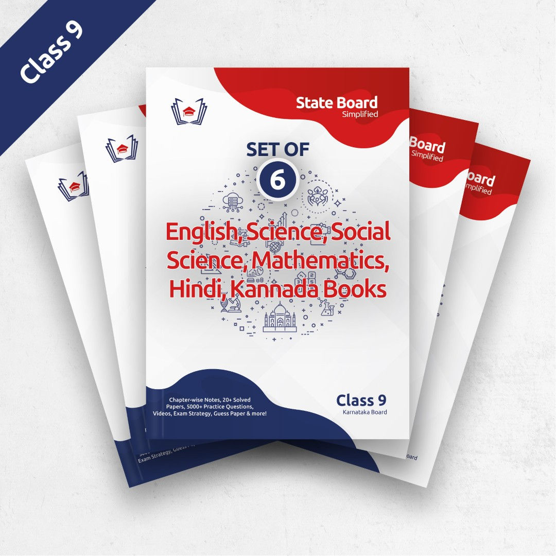 Karnataka Board Class 9 Books: Eng, Science, Soc Sci, Maths, Hin, Kannada