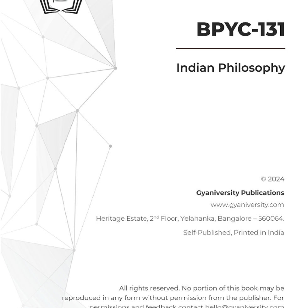 Thumbnail: BPYC-131: Indian Philosophy (IGNOU Guide Book)
