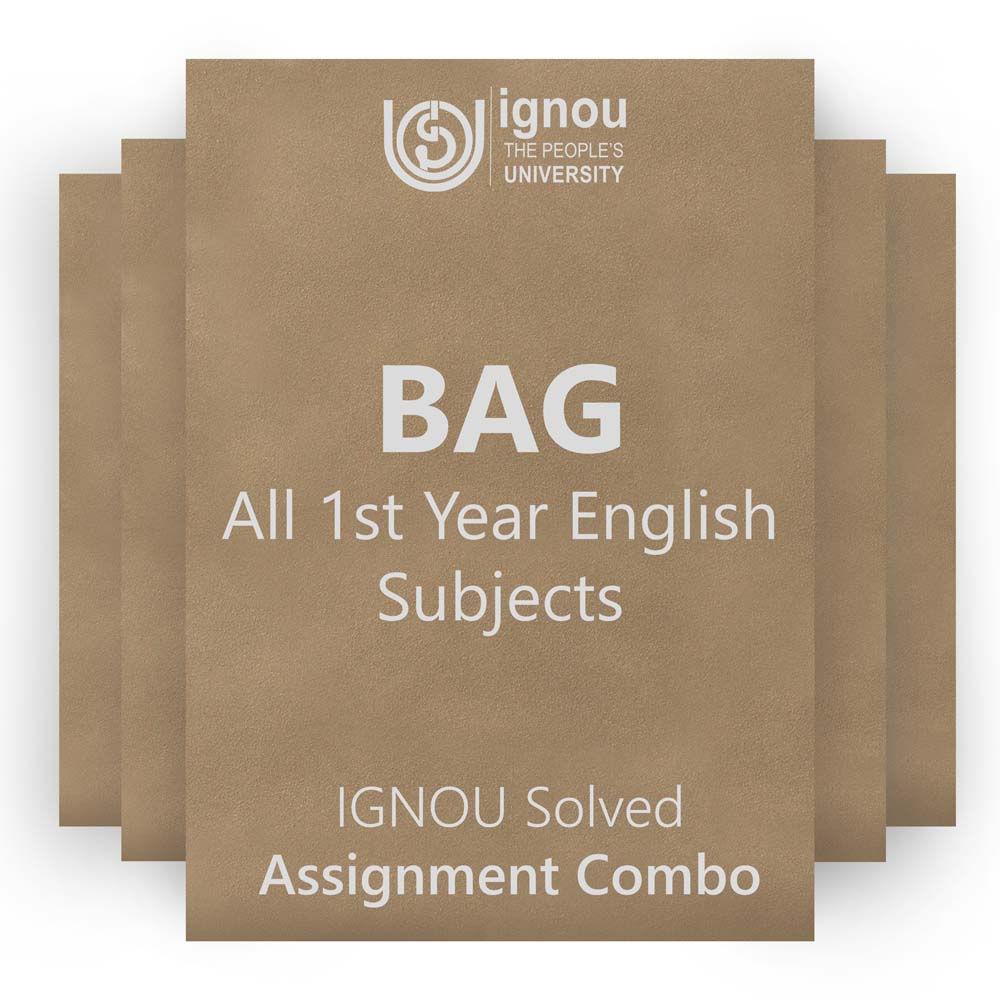 BAG 1st Year English Solved Assignment Combo (2022-23)