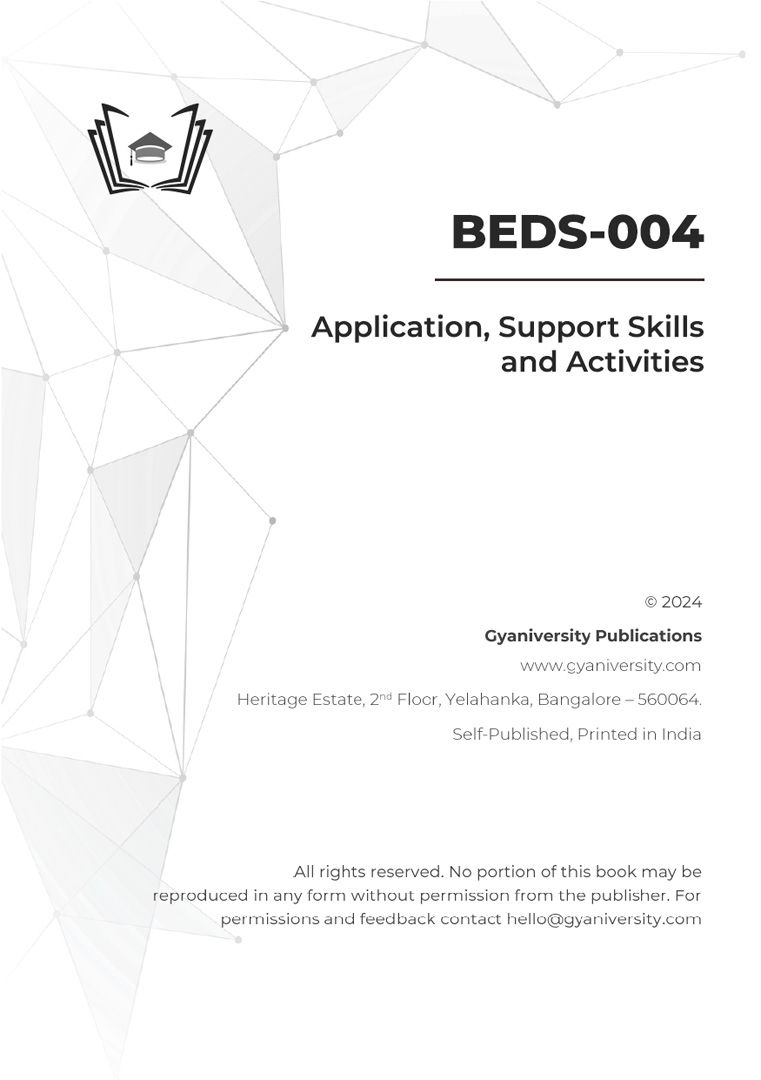 Thumbnail: BEDS-004: Application, Support Skills and Activities (IGNOU Guide Book)