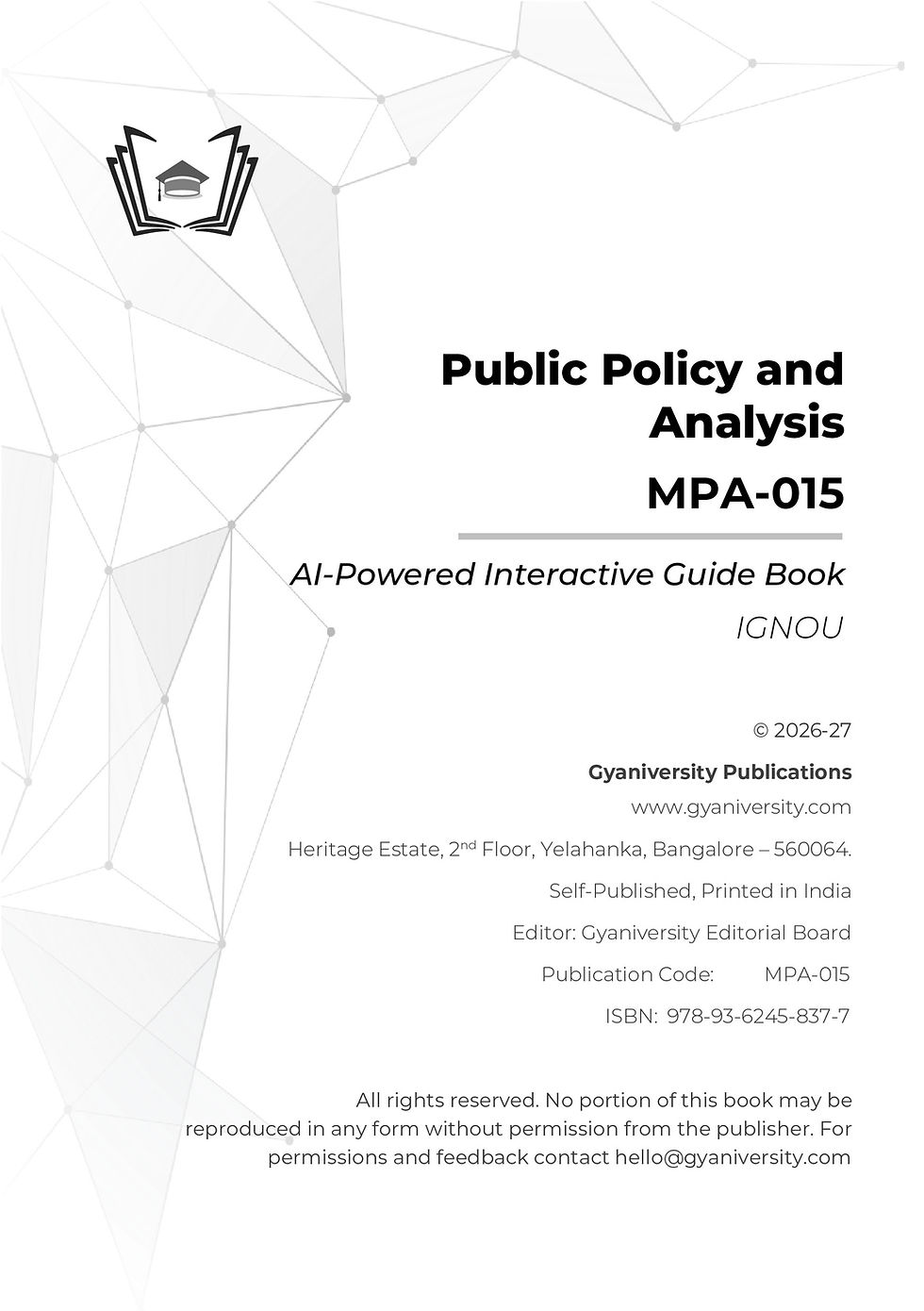 Thumbnail: IGNOU Insight: Public Policy and Analysis | MPA-015 | Interactive Study Guide