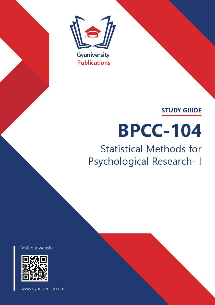 Thumbnail: BPCC-104: Statistical Methods for Psychological Research- I (IGNOU Guide Book)