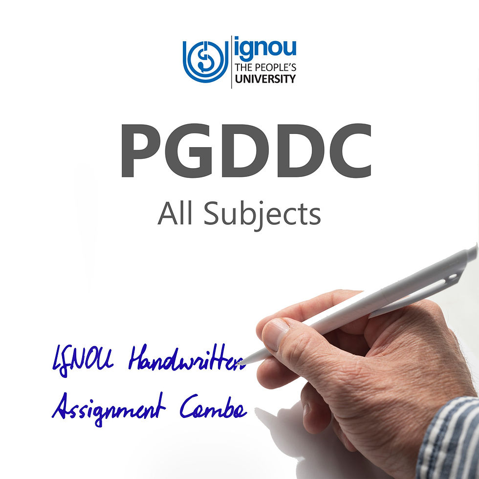 PGDDC IGNOU Handwritten Assignment Combo (2024-25)