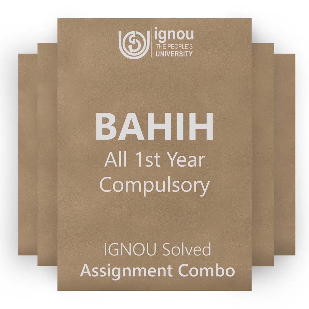 BAHIH 1st Year Compulsory Solved Assignment Combo (2022-23)