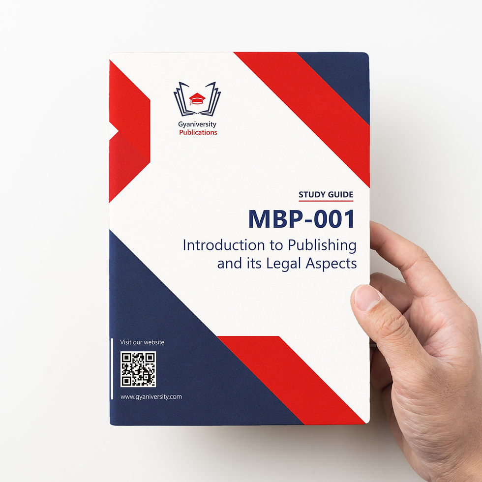 Thumbnail: MBP-001: Introduction to Publishing and its Legal Aspects (IGNOU Guide Book)