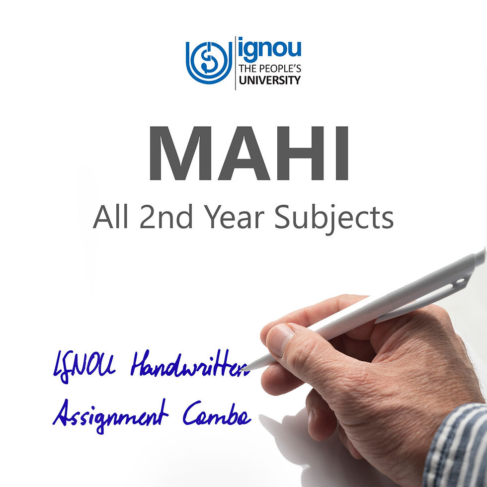 MAHI 2nd Year IGNOU Handwritten Assignment Combo (2024-25)