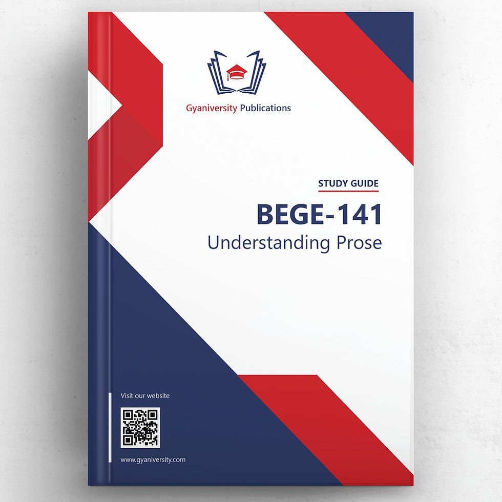 BEGE-141: Understanding Prose (IGNOU Guide Book)