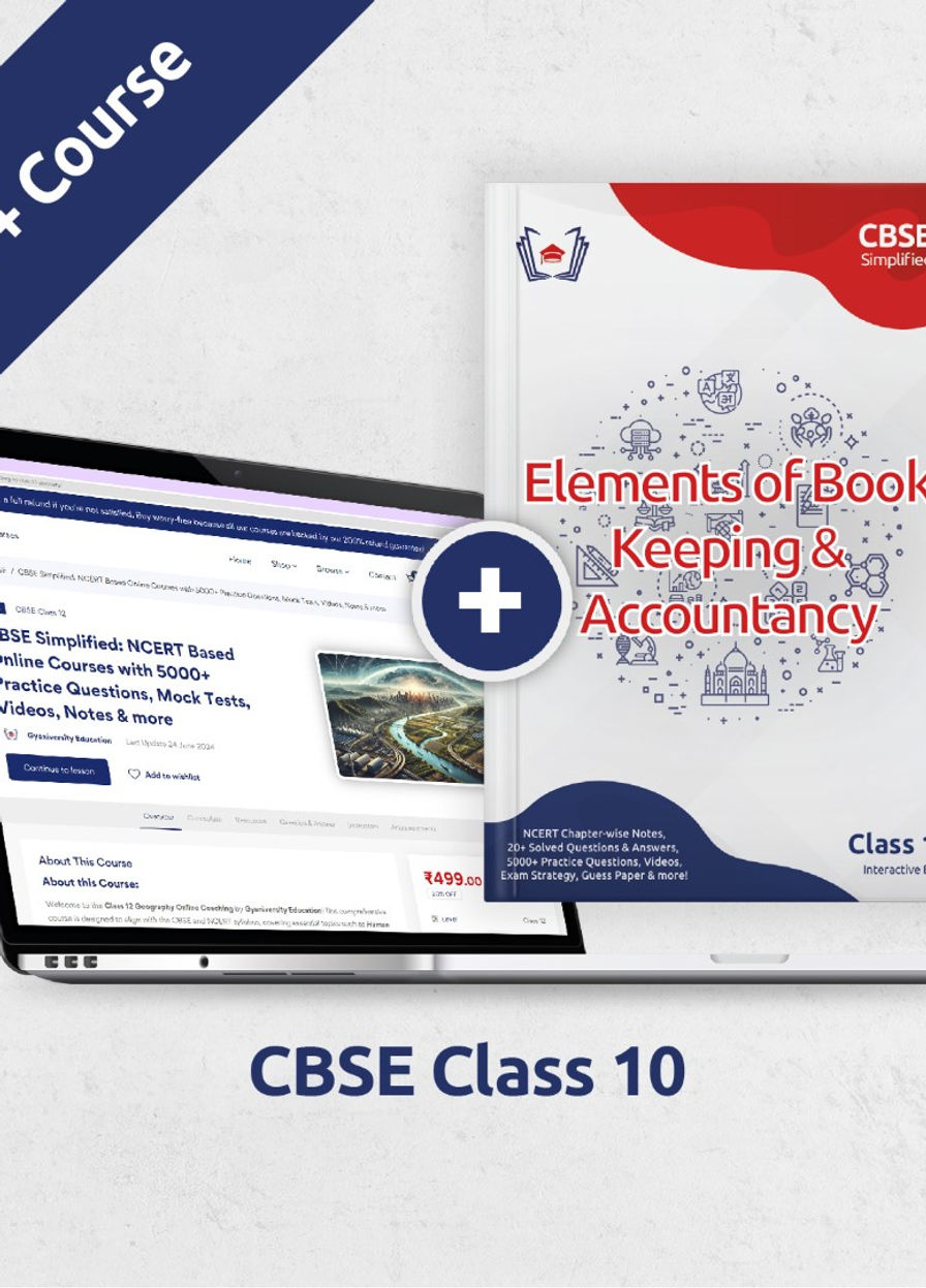 Thumbnail: CBSE Simplified: Elements of Book Keeping & Accounta (Class 10 Interactive Book)