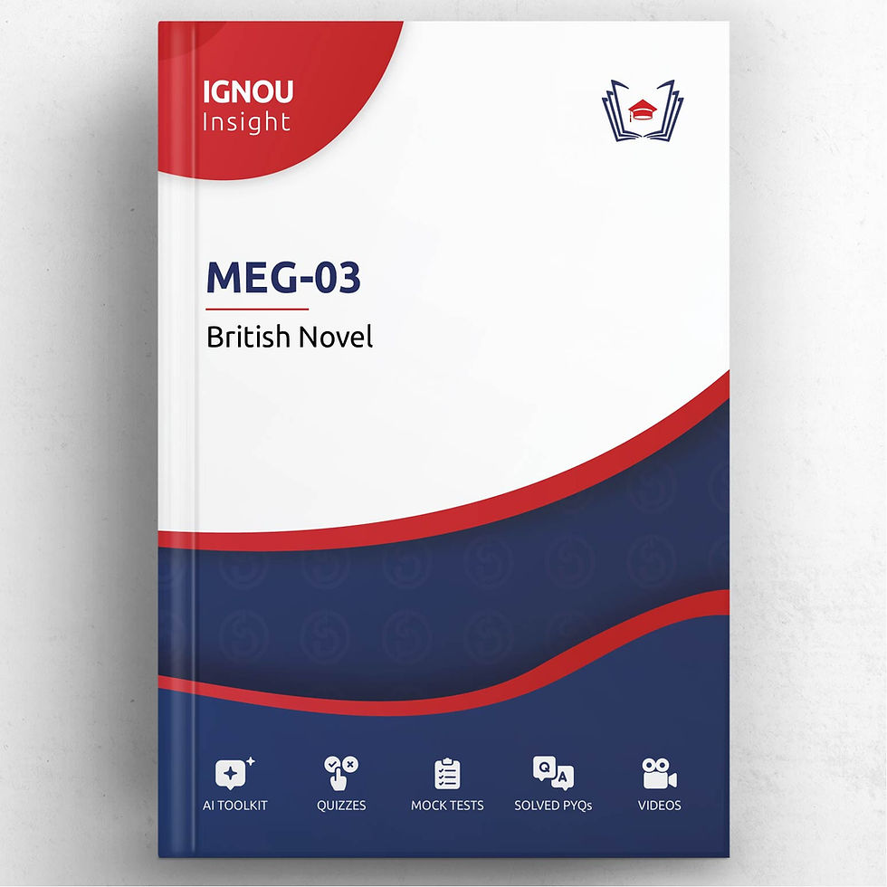 Thumbnail: IGNOU Insight: British Novel | MEG-03 | AI-Powered Interactive Study Guide Book