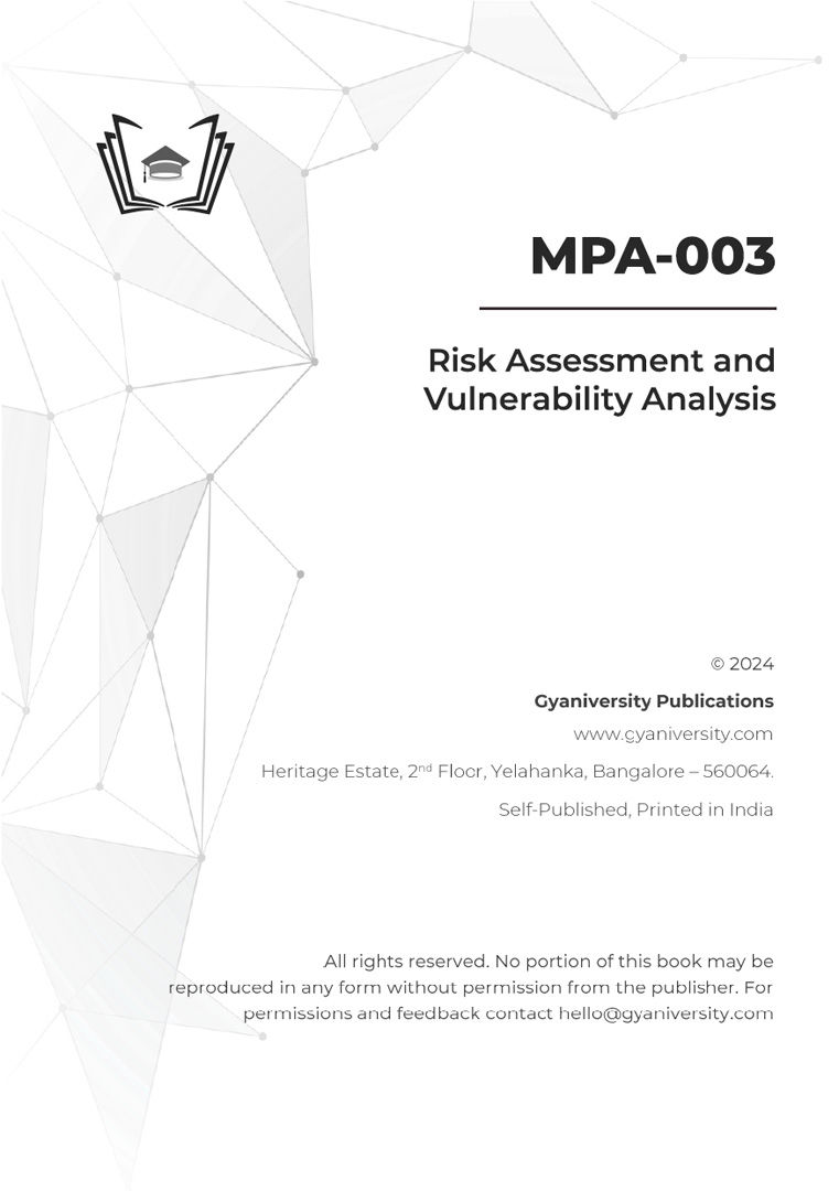 Thumbnail: MPA-003: Risk Assessment and Vulnerability Analysis (IGNOU Guide Book)
