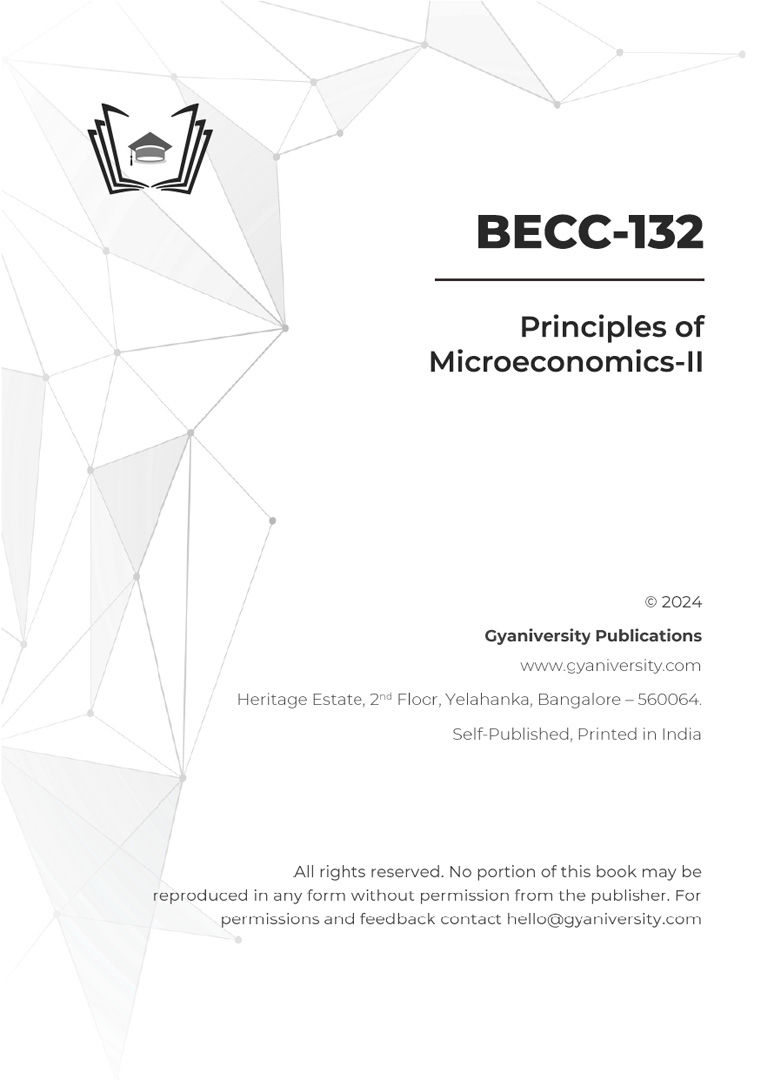 Thumbnail: BECC-132: Principles of Microeconomics-II (IGNOU Guide Book)