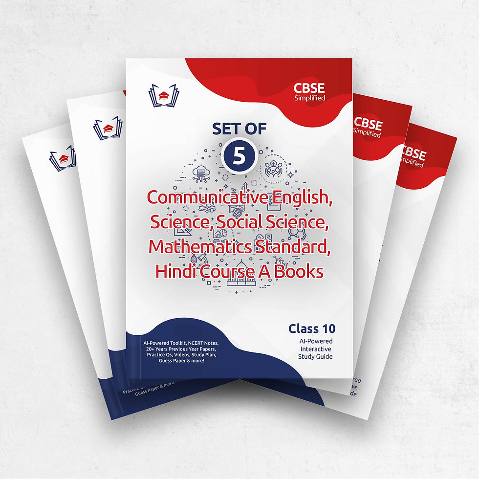 Thumbnail: Class 10 Eng Comm, Sci, Social Sci, Maths Std, Hindi A Study Guides