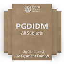 PGDIDM Solved Assignment Combo (2023-24)