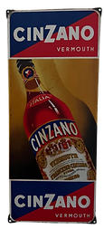 Emaille Reclamebord van Cinzano Vermouth