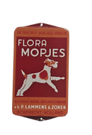 Emaille Deurpostje van Flora's Mopjes