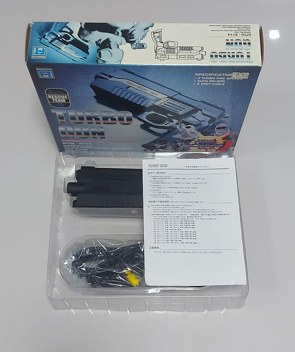 Miniatura: Pistola Turbo Gun ( Playstantion 1 e Sega Saturn) - Original Japonês Completa