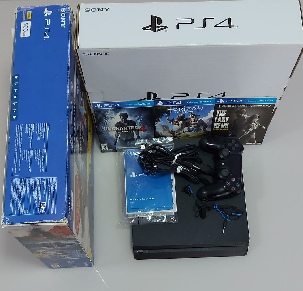 Miniatura: PlayStation 4 Slim 500GB + 3 Jogos Originais + Controle Original