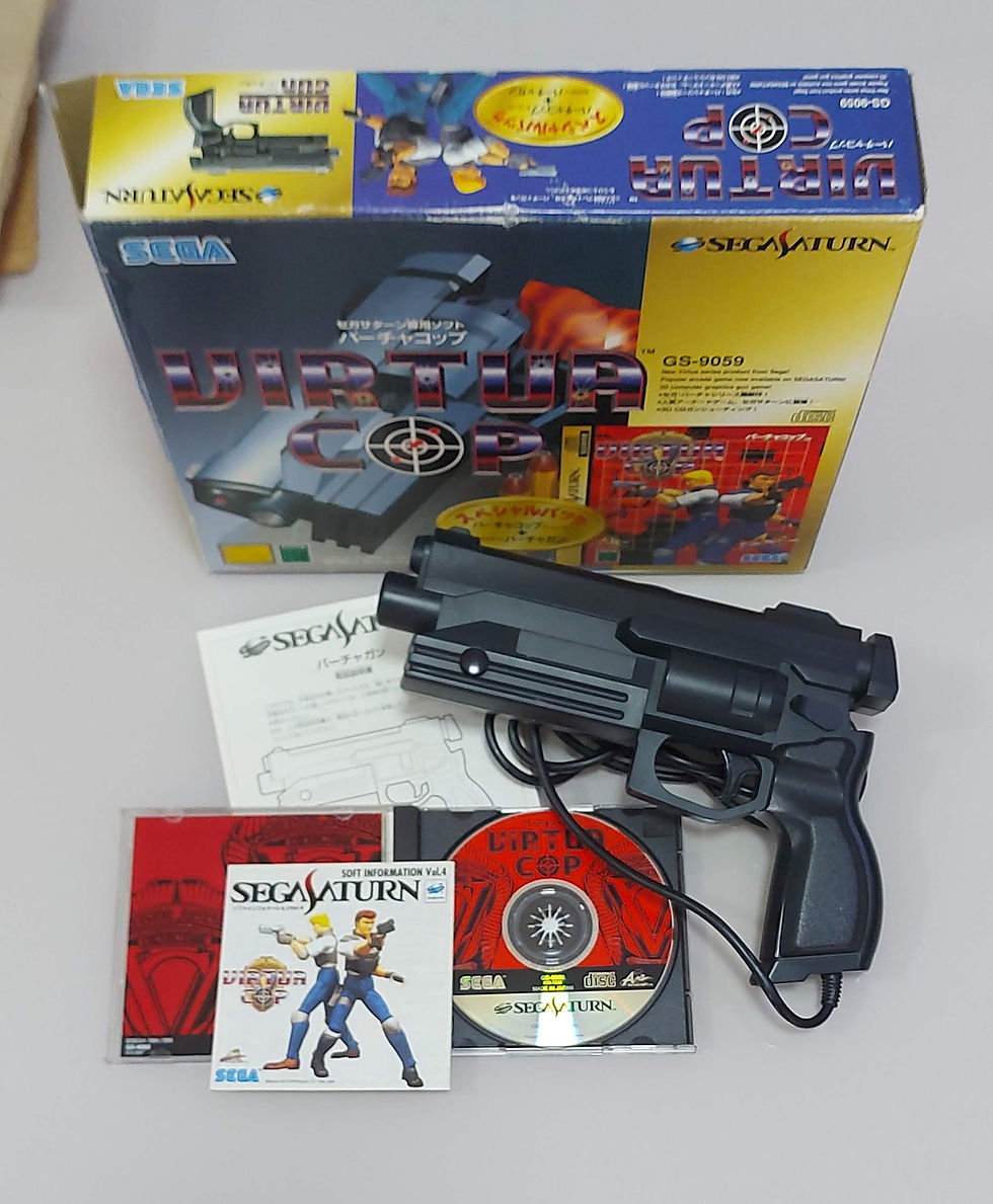 Miniatura: Pistola Sega Saturn + Jogo Virtua Cop Original Japonês Completa