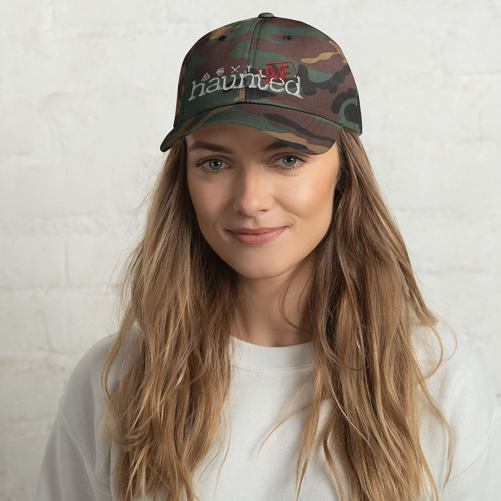 Haunted AF Camo Dad hat