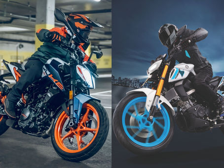 A worthy challenger has arrived for the Yamaha MT-15 in the form of the KTM 160 Duke. Both are powered by a liquid-cooled single-cylinder, high-performance engine but provide contrasting characters to the riders.