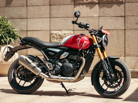 The 2026 update for the Triumph Speed 400 is its new 349cc single-cylinder engine, down from 398.15cc.. This is specifically for the Indian market due to last year's GST rule changes. The colour options remain the same.