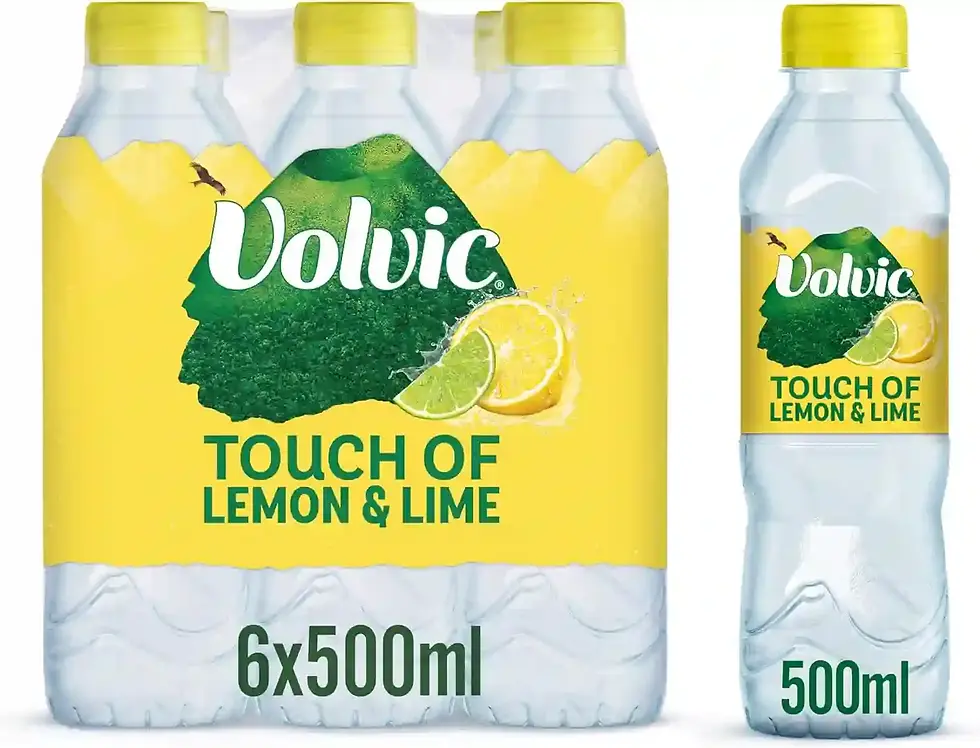 Volvic 6 x 500ml Flavoured water multipack Lemon & Lime  Aquagallon West London