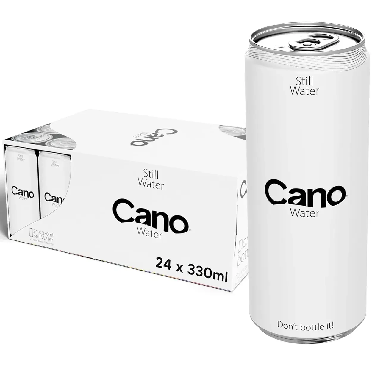 Cano (White) Cans Still Spring Water 24 x 330ml multipack in UK