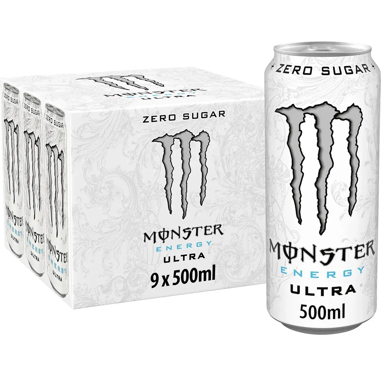 Monster Energy Ultra Energy Drink Zero Sugar 9 x 500 ml multipack in uk