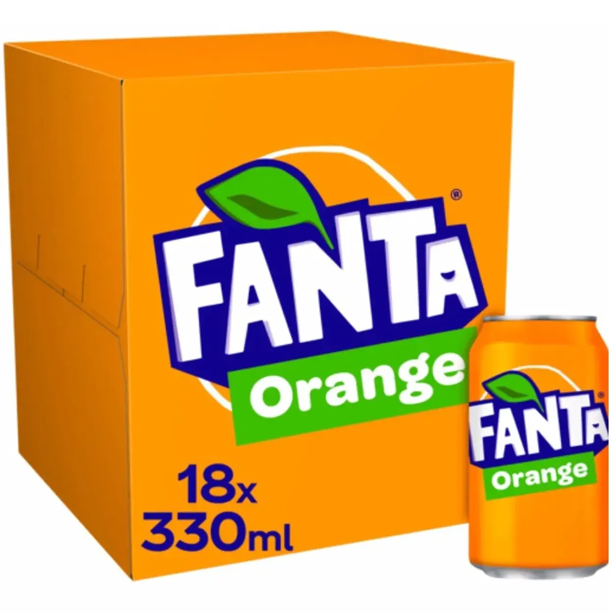 Fanta (Orange) Cans 18 x 330 ml multipack uk