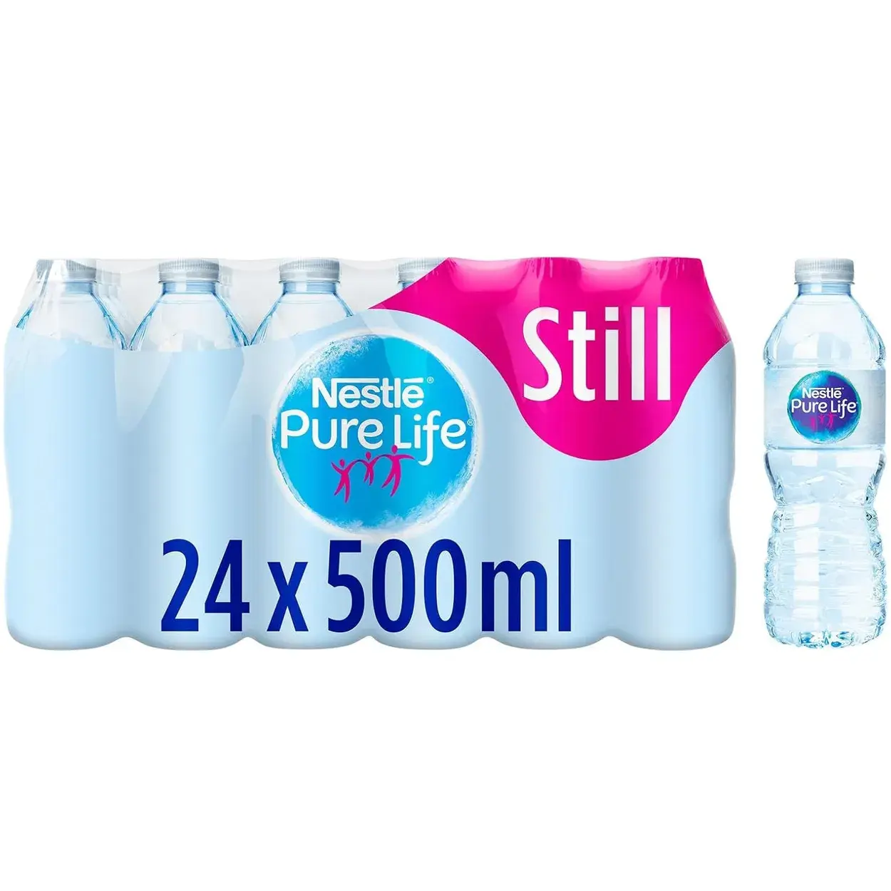 Nestle Pure Life Still Spring Water 24 x 500ml multipack in UK