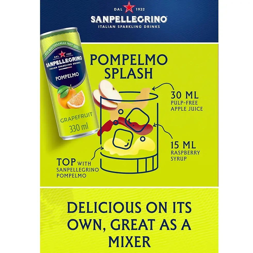 Thumbnail: San Pellegrino Pompelmo Sparkling Flavoured Water Grapefruit 12 x 330ml multipack in UK