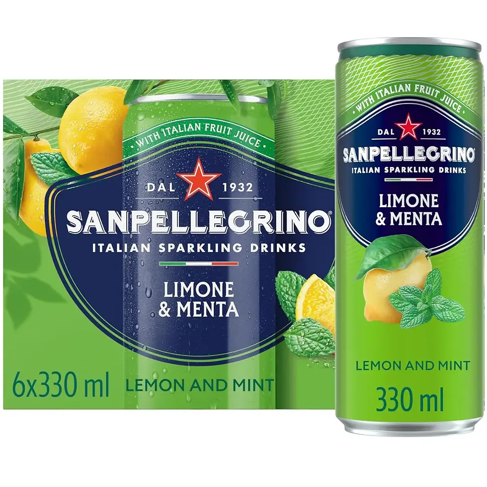 San Pellegrino Sparkling Flavoured Water Lemon & Mint 6x330ml multipack UK same day and next day