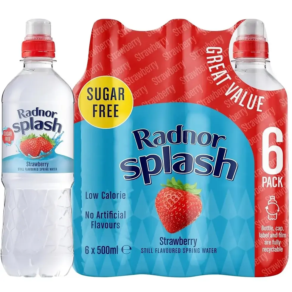 Radnor Splash sports cap 5 x 600ml strawberry flavoured water in west london