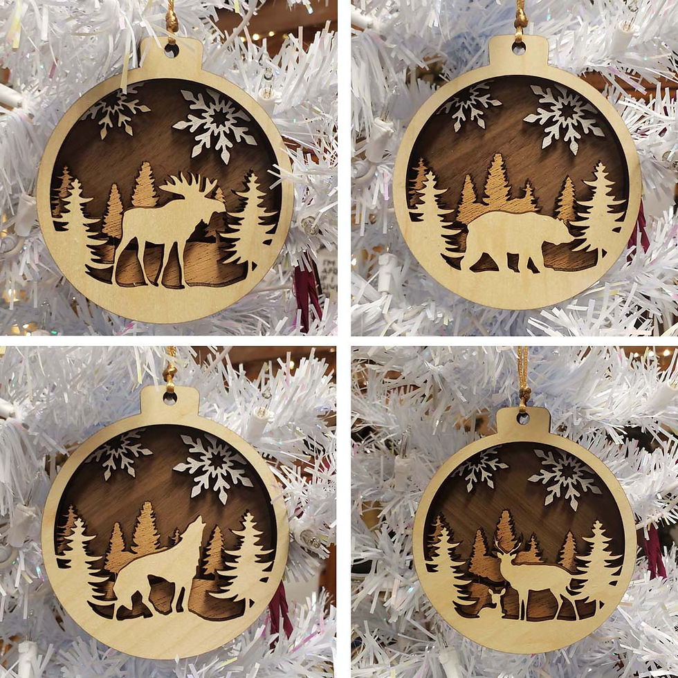 Winter Woodland Animal Christmas Ornament