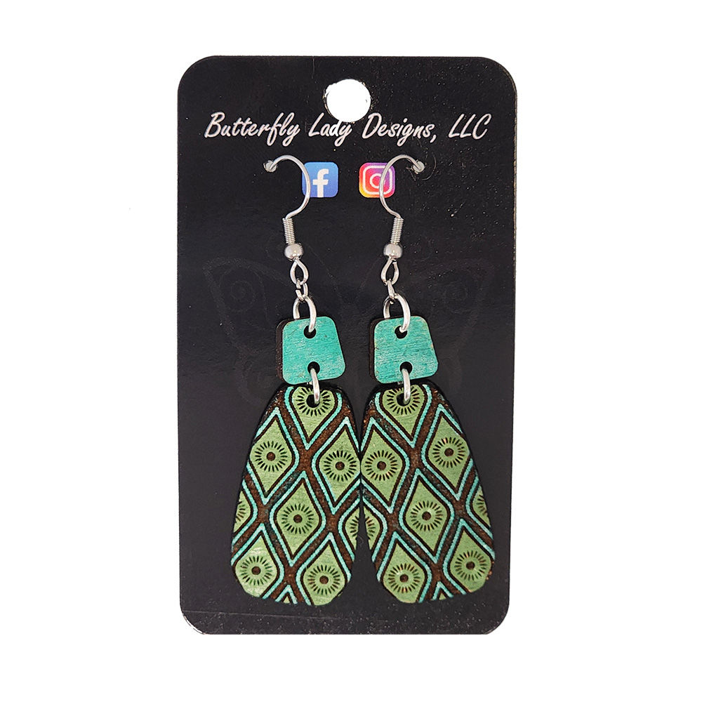 Abstract Pineapple earrings