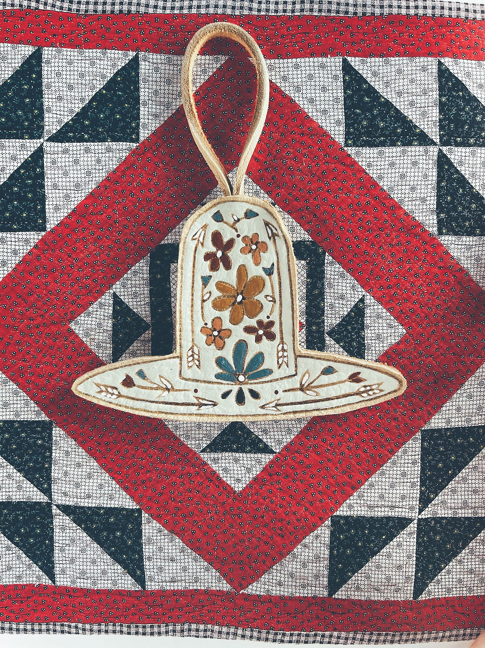 Thumbnail: H O W D Y ⋅ F L O R A L ⋅ H A T ⋅ O R N A M E N T / wall hanging 